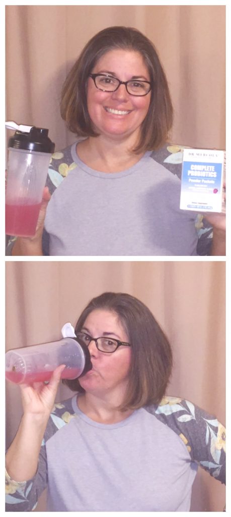 Dr Mercola drinking Probiotic drink made with Probiotic powder packet